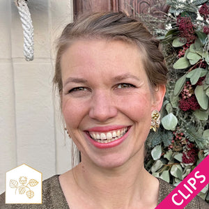 Elegante Soutache-Ohrclips in Gold und Champagner