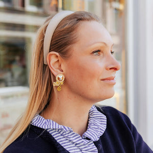 Stylische Soutache-Ohrstecker in Gelb