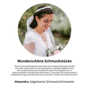 Schleifchenstecker mit kleinem facettiertem Tropfen in Zartrosa von Janne von der Heide