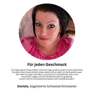 Funkelnde Ohrstecker mit Glas-Kristallen in Orange und Rosa