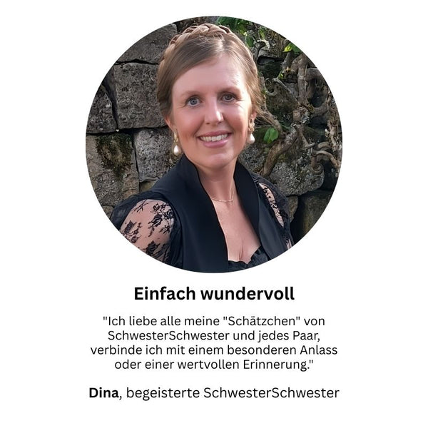 Funkelnde Ohrstecker in Champagner mit federleichten Baumwolltropfen