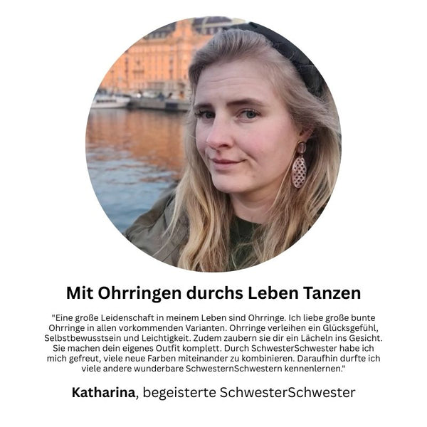 Ohrstecker in Beige mit schimmerndem Oval im Marrakesch-Stil von AmuseToi