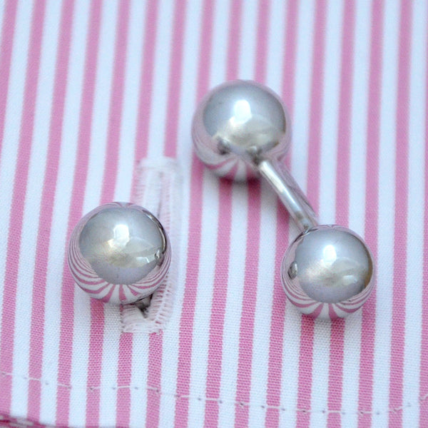 Manschettenknöpfe Silber Polobälle