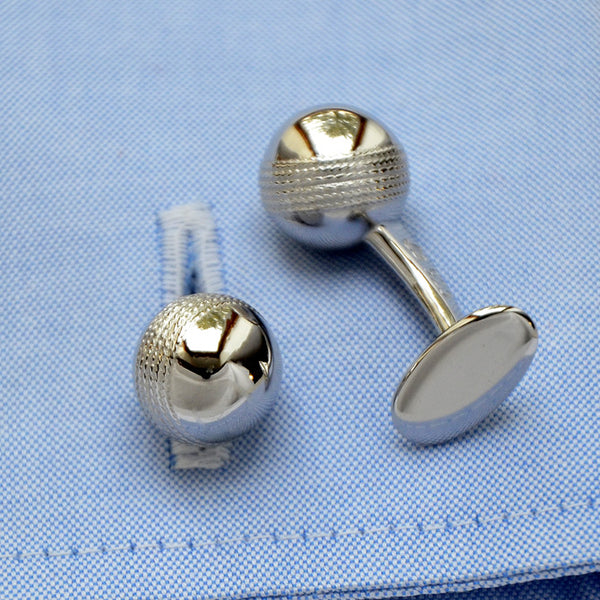 Manschettenknöpfe Silber Cricket-Ball
