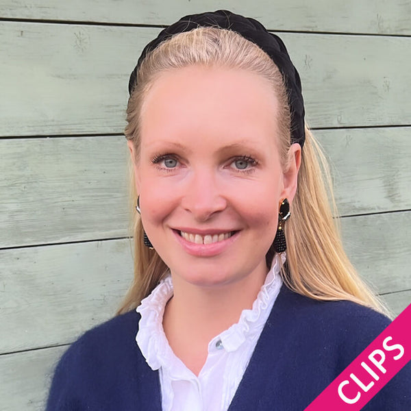 Funkelnde Ohrclips in Schwarz mit glitzernden Tropfen von AmuseToi