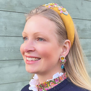 Zeitlose Soutache-Ohrringe in Blau, Pink, Gelb und Gold