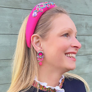 Zeitlose Soutache-Ohrringe in leuchtendem Pink, Türkis, Grün und Flieder
