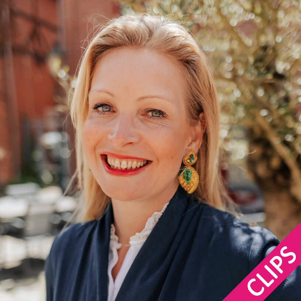 Auffällige Soutacheohrclips als Zitrone