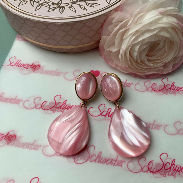 Tropfen-Ohrringe in Rosa von AmuseToi